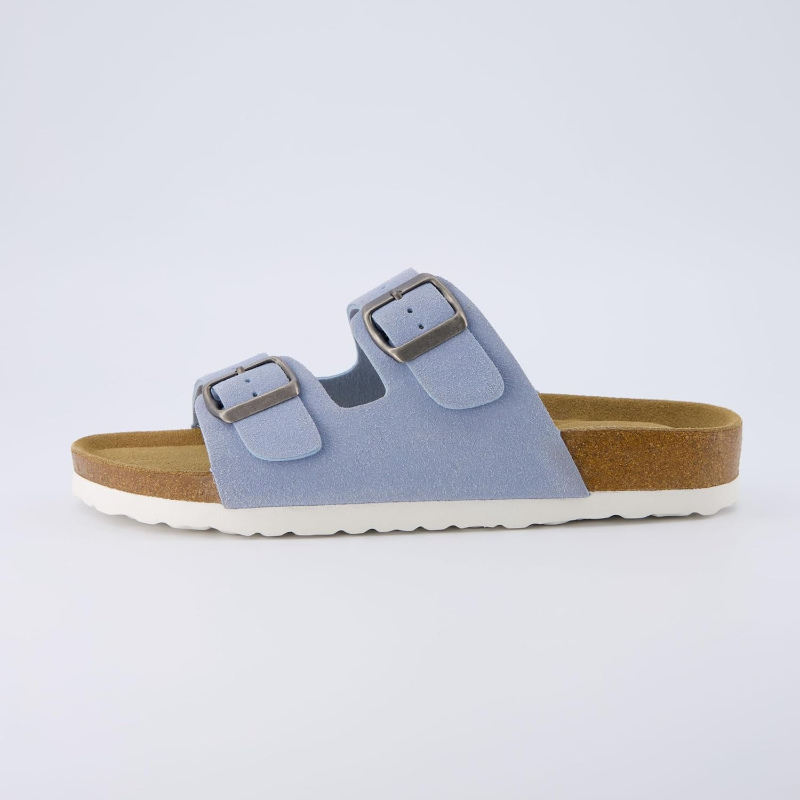 Double-Strap Adjustable Cork Footbed Sandals With EVA Outsole