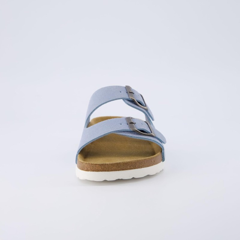 Double-Strap Adjustable Cork Footbed Sandals With EVA Outsole