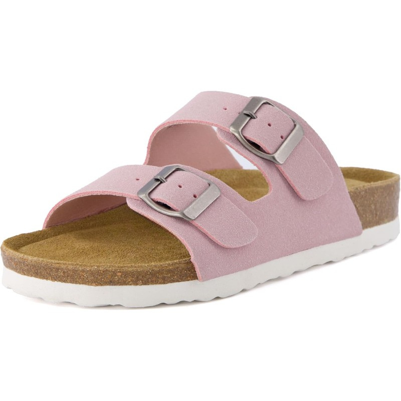 Double-Strap Adjustable Cork Footbed Sandals With EVA Outsole
