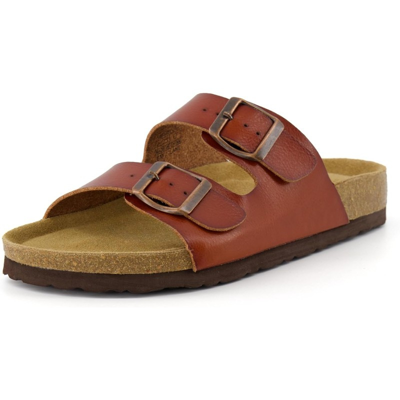 Double-Strap Adjustable Cork Footbed Sandals With EVA Outsole