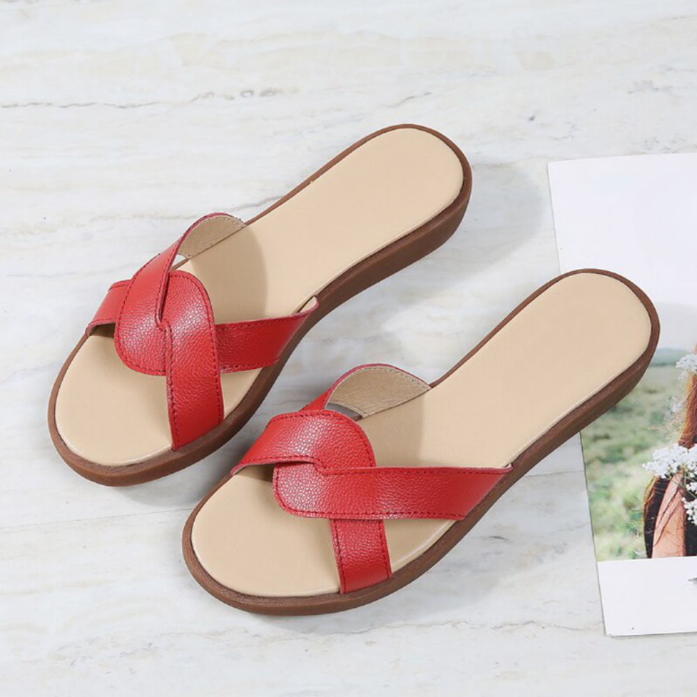 Summer Slides Open Toe Flats