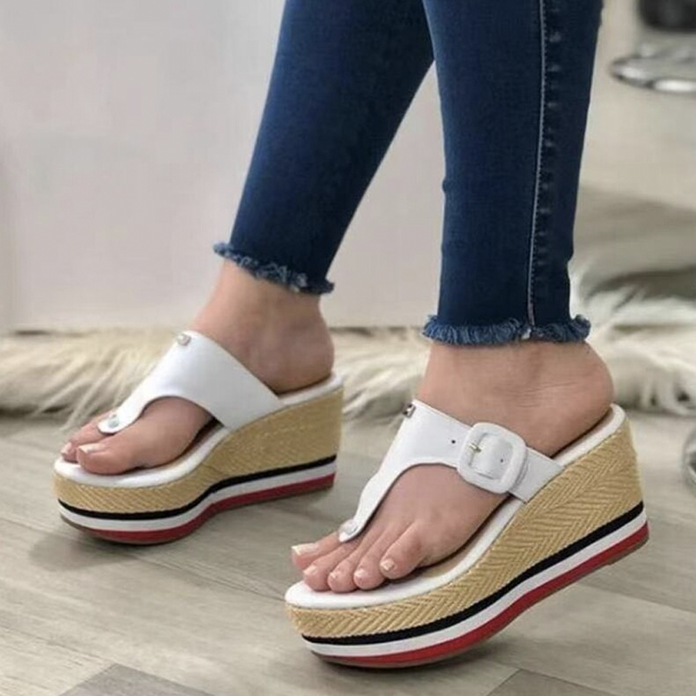 Ladies Platform Wedges Slippers