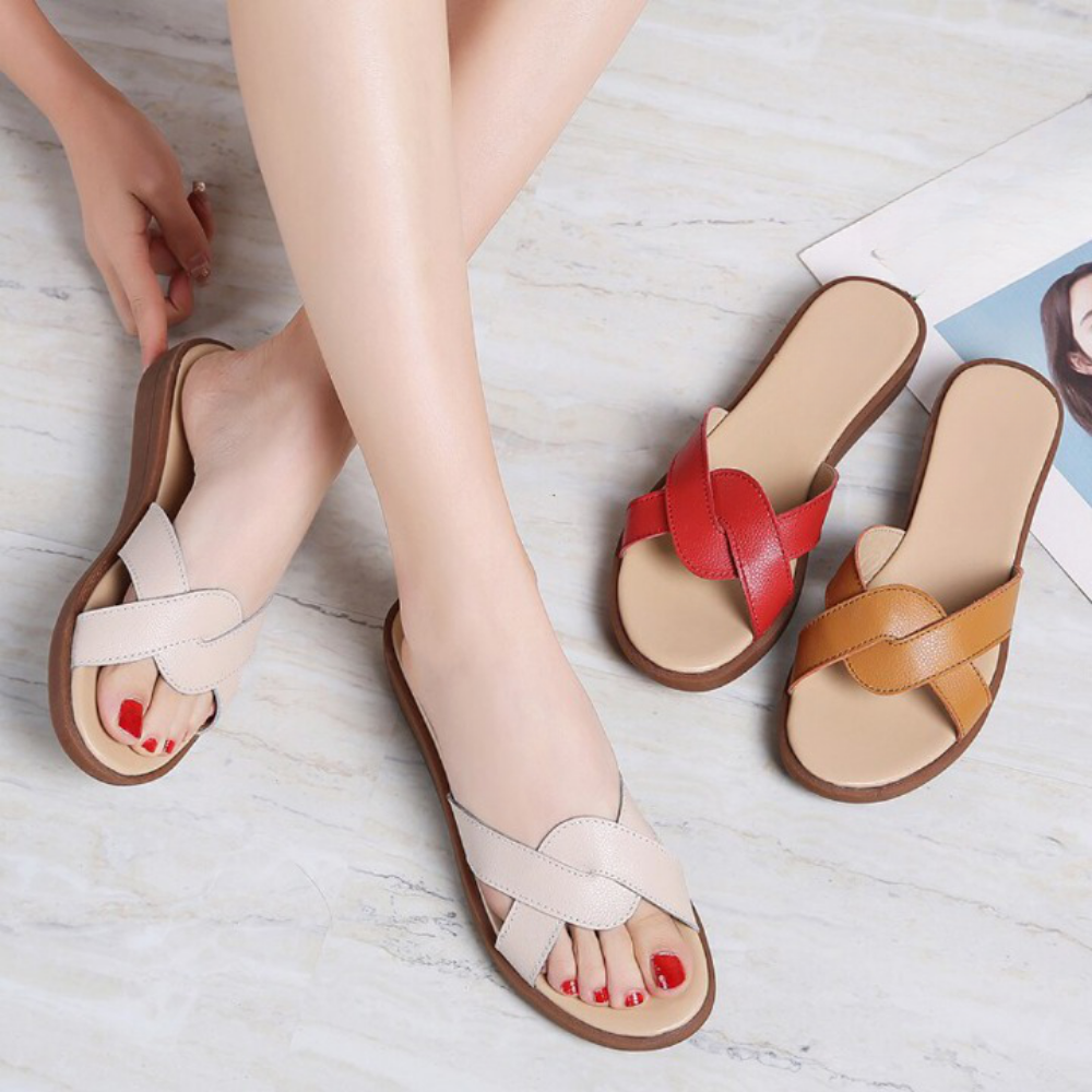 Summer Slides Open Toe Flats