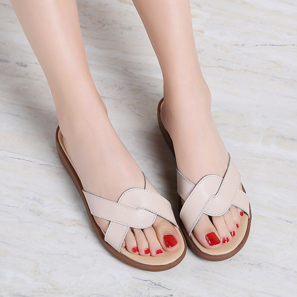 Summer Slides Open Toe Flats