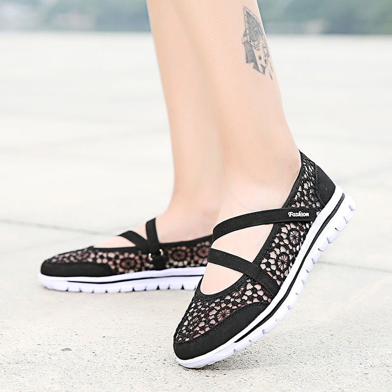 Women's Mesh Flat Walking Shoes