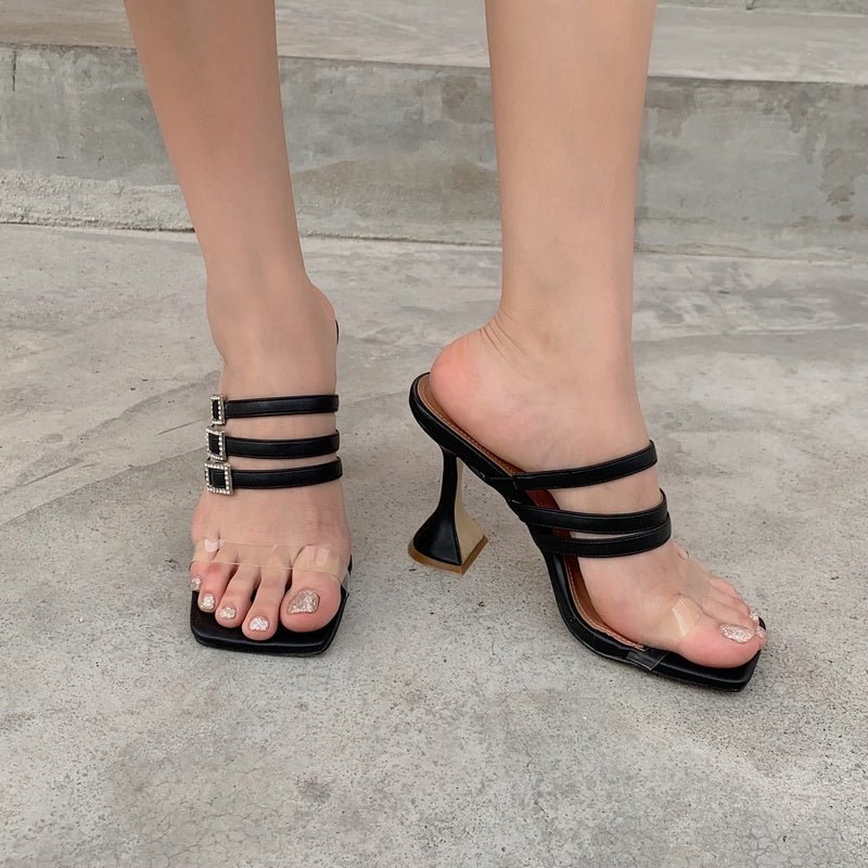 Summer Transparency Pointed Toe High Heels