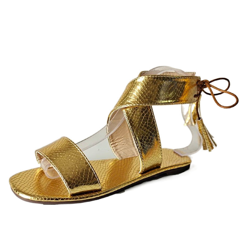 Flat Tassel Round Women's Sandals