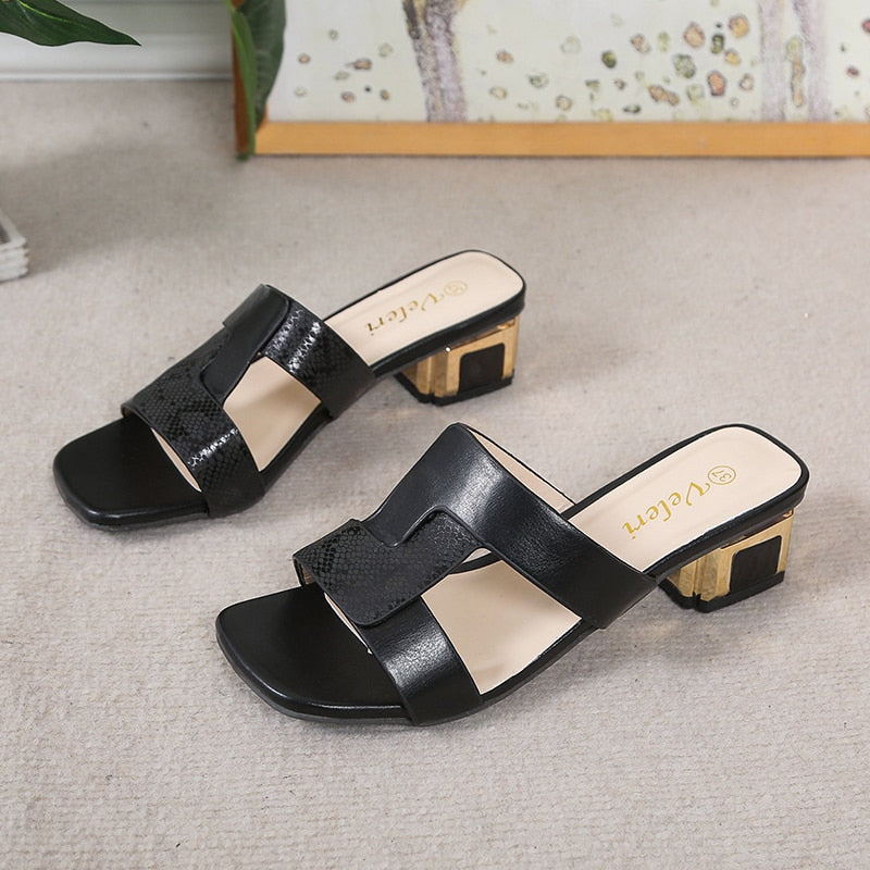 Women's Designer Fish Leather Sandals