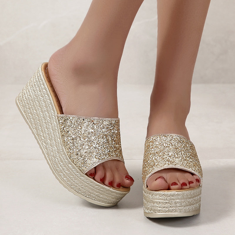 Summer Wedge Slippers For Women