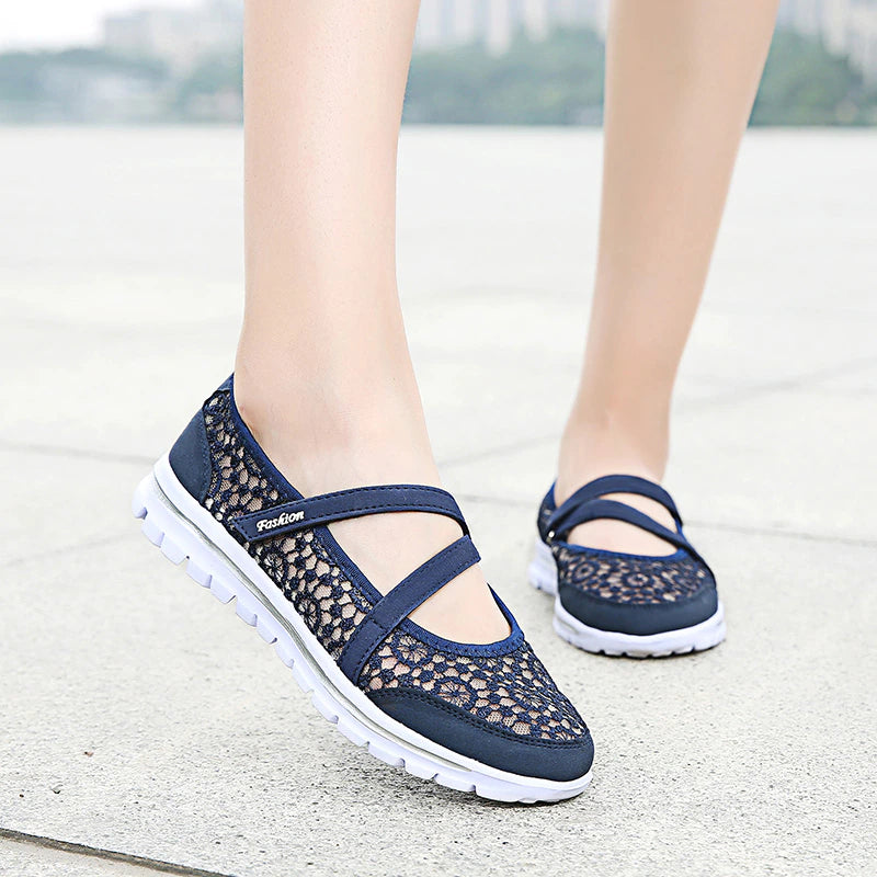 Women's Mesh Flat Walking Shoes