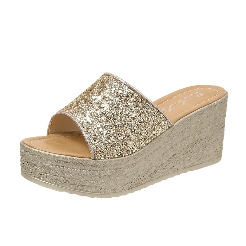 Summer Wedge Slippers For Women