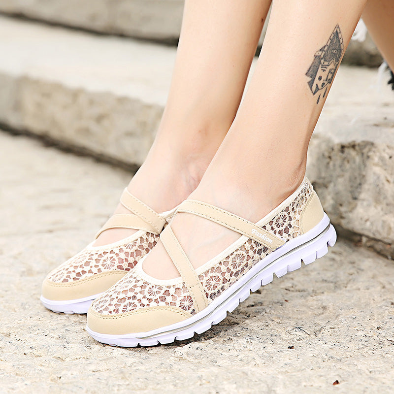 Women's Mesh Flat Walking Shoes