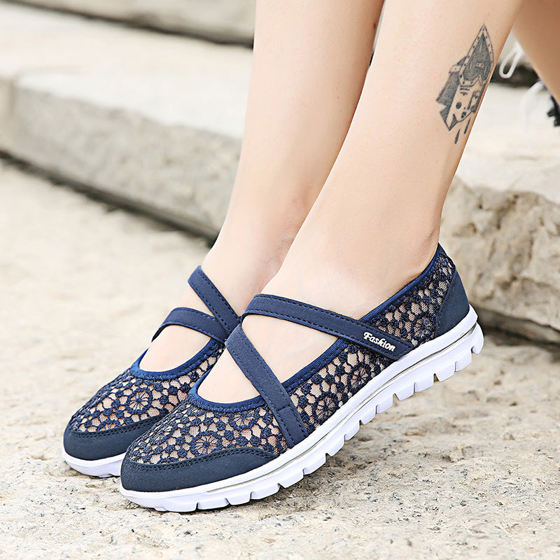 Women's Mesh Flat Walking Shoes