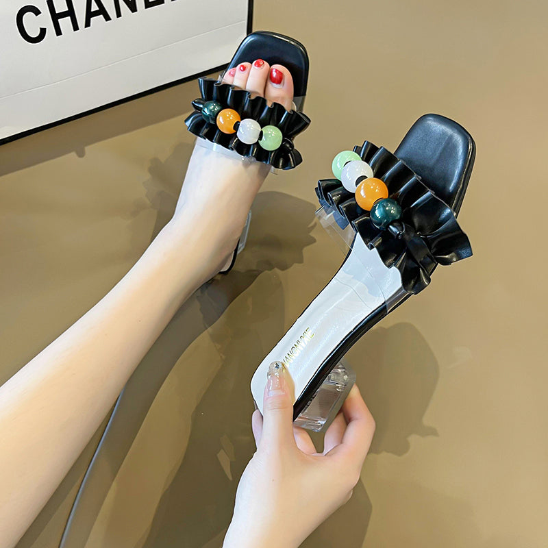 Casual Sandals Slippers Ladies High Heels