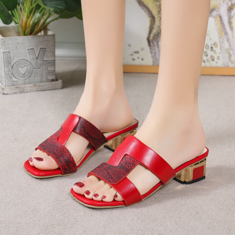 Women's Designer Fish Leather Sandals