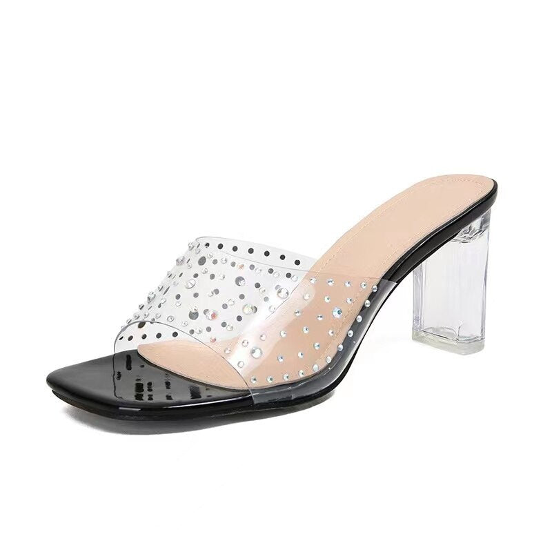 Women's Transparent High Toe Shoes