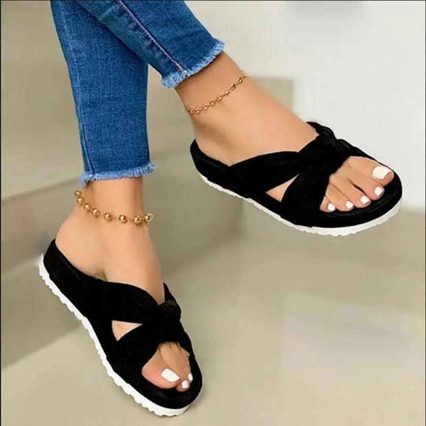 Summer Women Bow Beach Casual Flip-flops