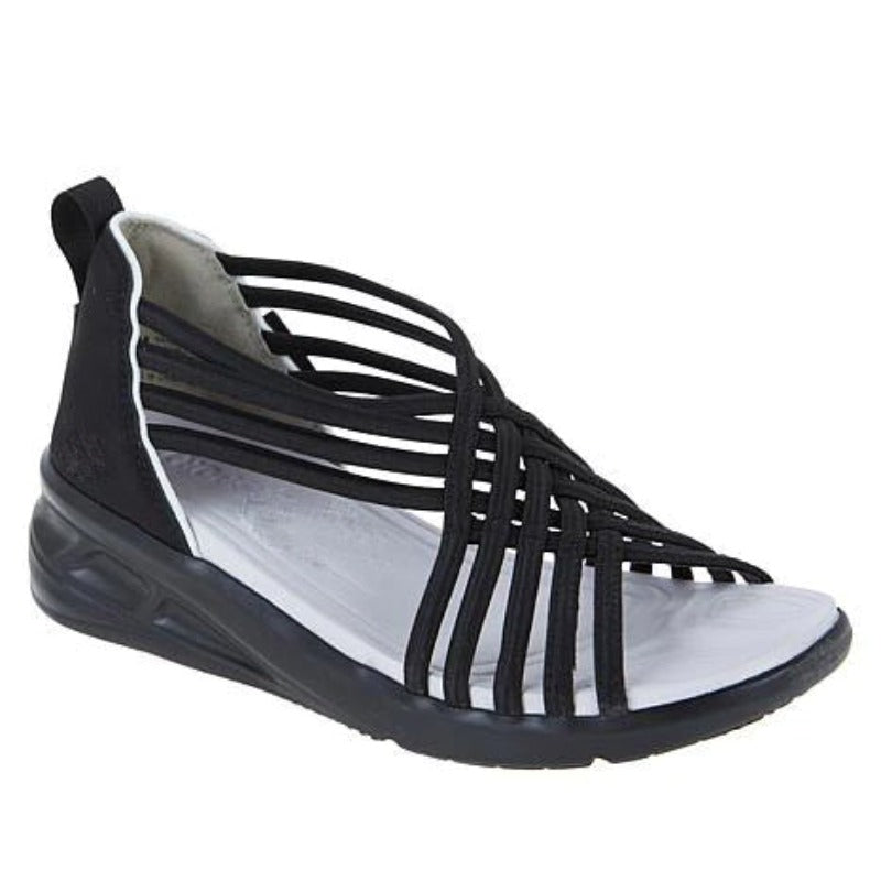 Retro Cross Strap Slip-On Sandals