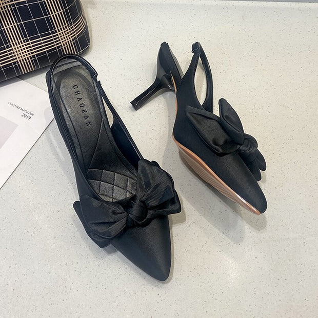 Summer Comfort Women Stiletto Bow Heels Sandals