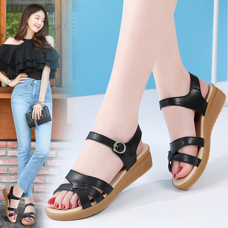 Waterproof Round Female Casual Sandal