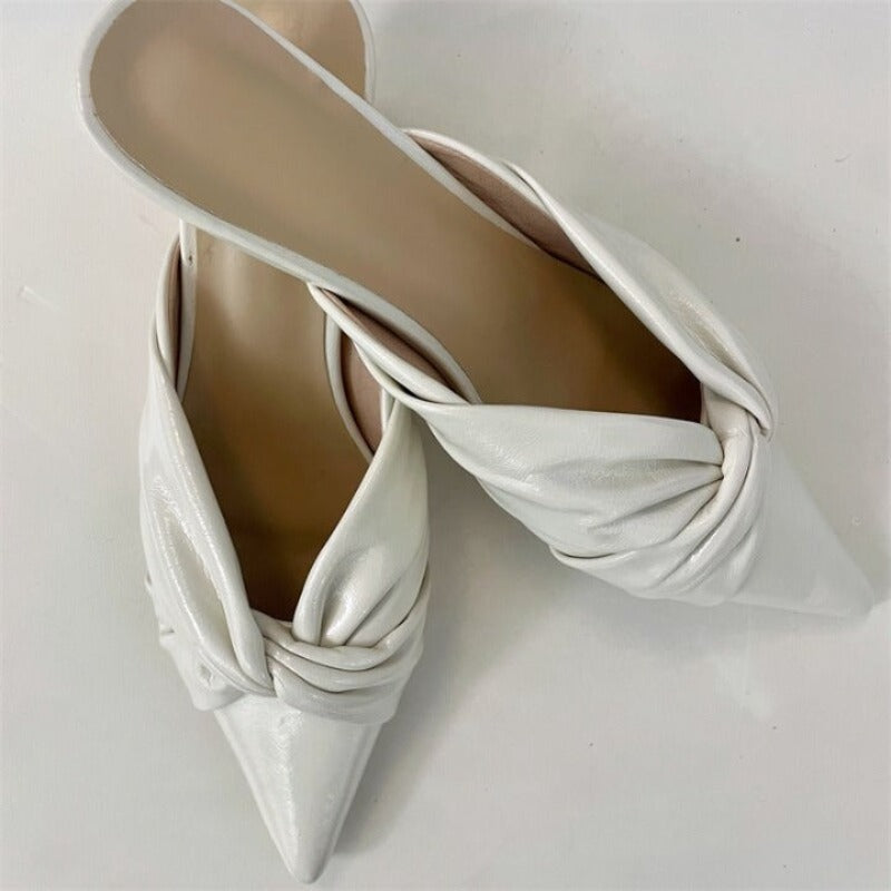 Pointed Toe Thin Low Heel For Women