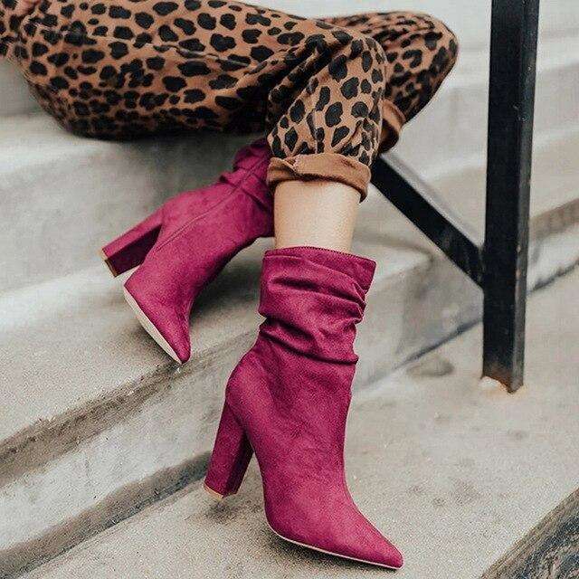 Slim Stretch Pointed Toe Sock Boots