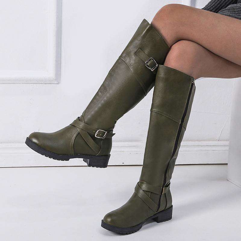 Leather Over-the-knee Women Boots