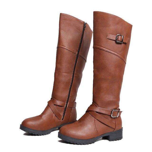 Leather Over-the-knee Women Boots