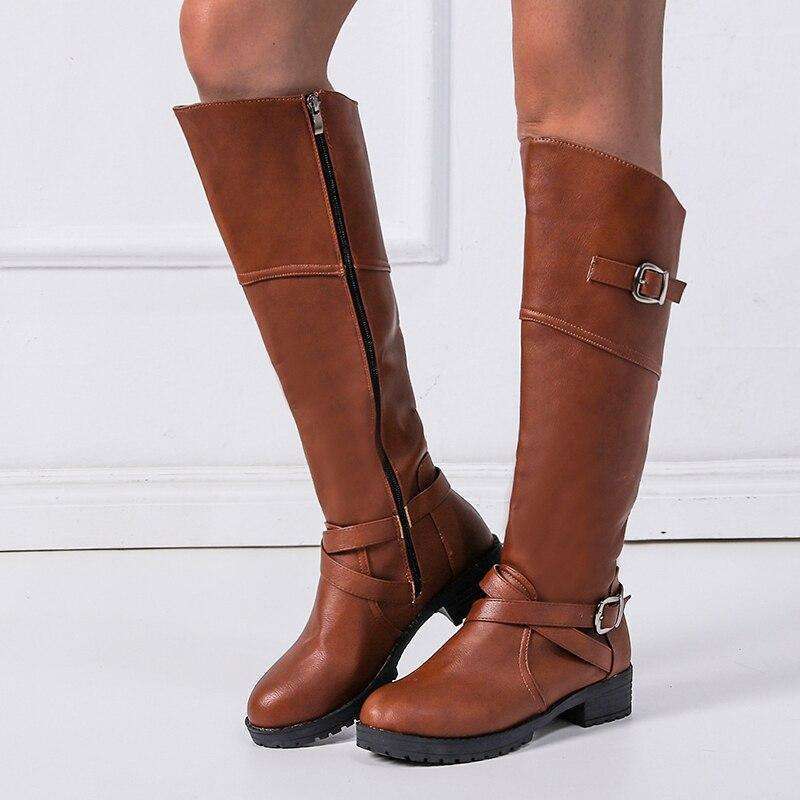 Leather Over-the-knee Women Boots