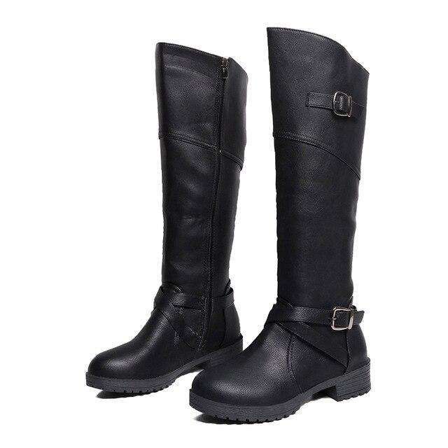 Leather Over-the-knee Women Boots