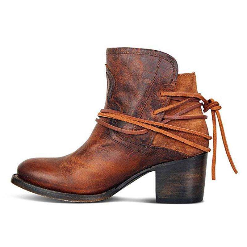 Leather Boots For Fall - Woman Fashion Autumn Boots