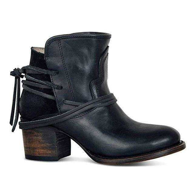 Leather Boots For Fall - Woman Fashion Autumn Boots