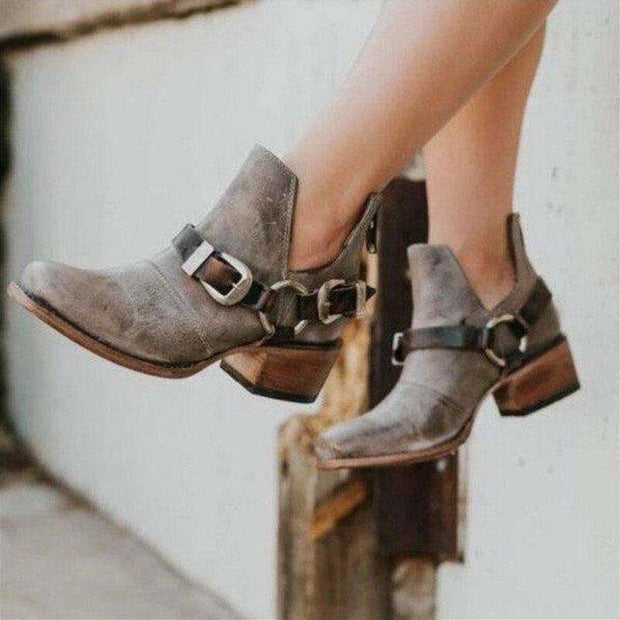 Retro Style Casual - Woman Fashion Spring Boots