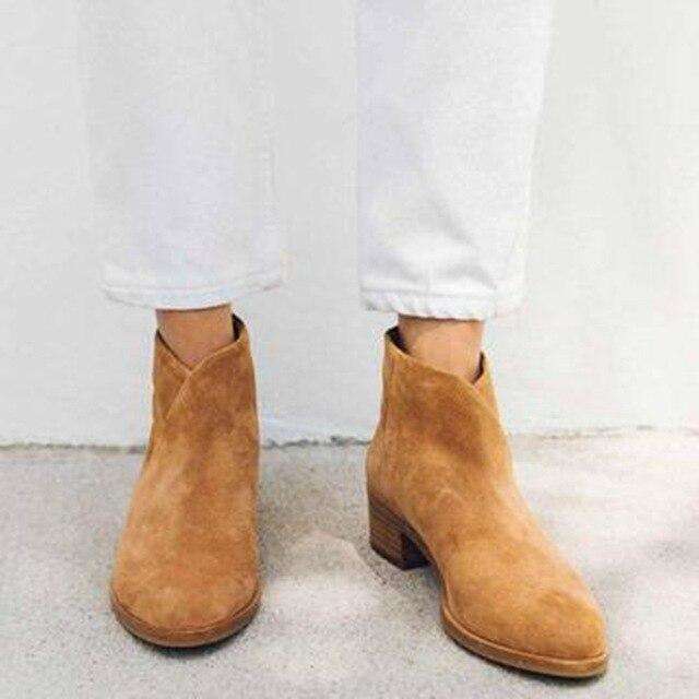 British Style Ankle Length - Woman Fashion Winter Boots