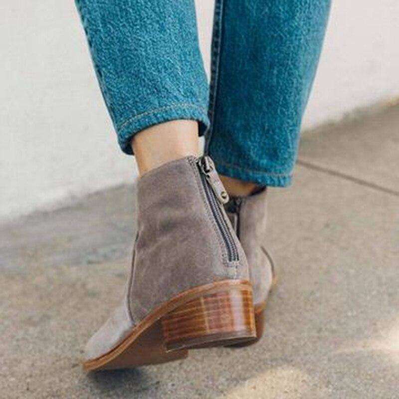 British Style Ankle Length - Woman Fashion Winter Boots