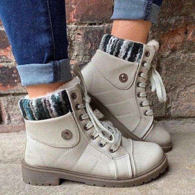 British Mid-calf - Woman Fashion Winter Boots