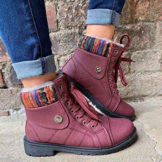 British Mid-calf - Woman Fashion Winter Boots