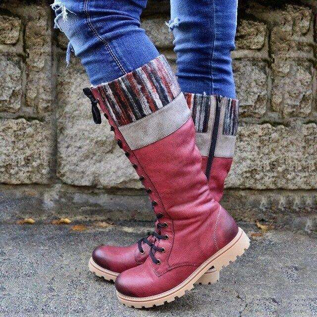 British Mid-calf - Woman Fashion Winter Boots