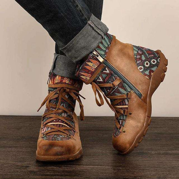 Embroidered Boho Style - Woman Fashion Winter Boots