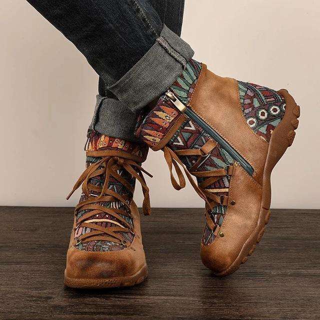 Embroidered Boho Style - Woman Fashion Winter Boots