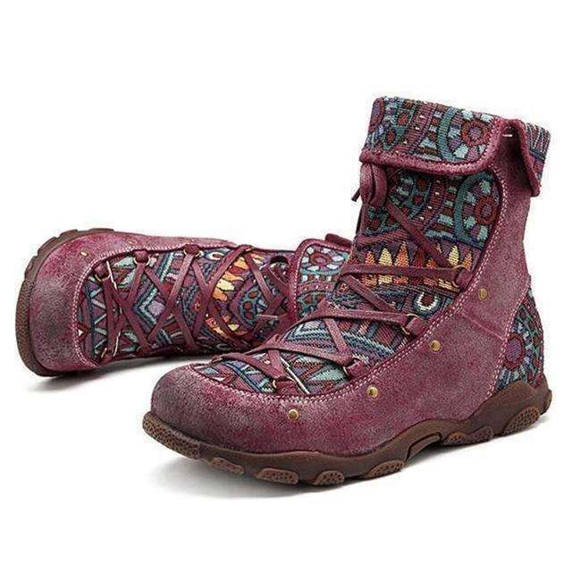 Embroidered Boho Style - Woman Fashion Winter Boots