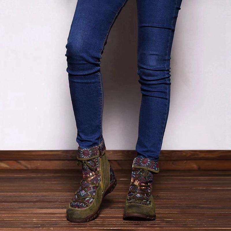 Embroidered Boho Style - Woman Fashion Winter Boots