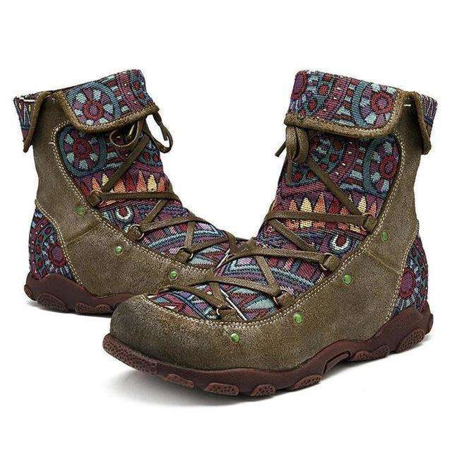 Embroidered Boho Style - Woman Fashion Winter Boots