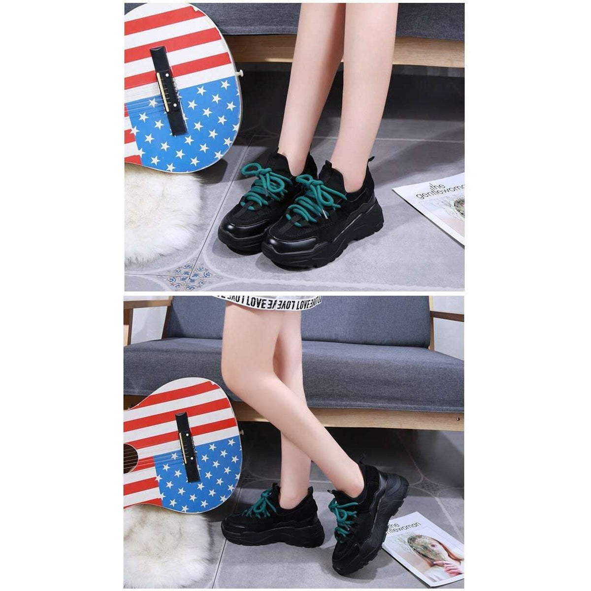 Platform Sneakers - Woman Fashion Spring Boots