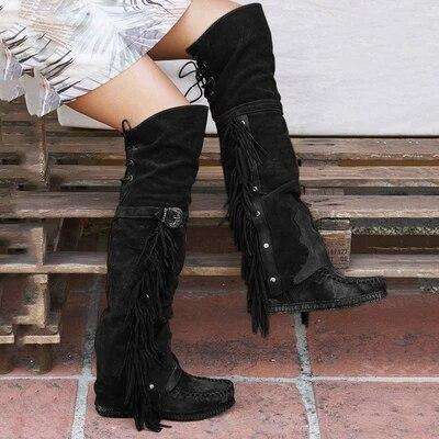 Bohemian Fringe Style - Woman Fashion Winter Boots