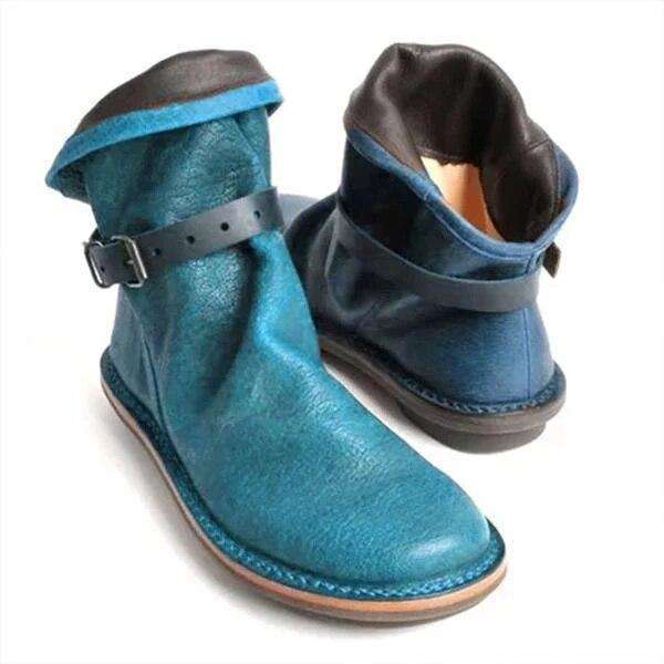 Round Buckle Strap - Woman Fashion Winter Boots