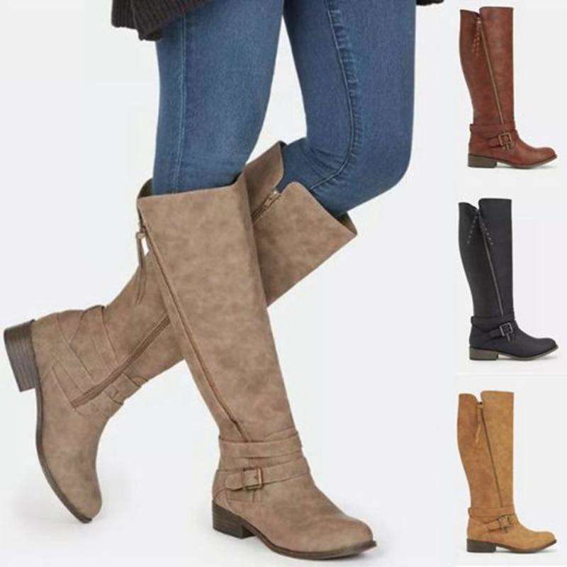 Metal Buckle High Heel - Woman Fashion Winter Boots