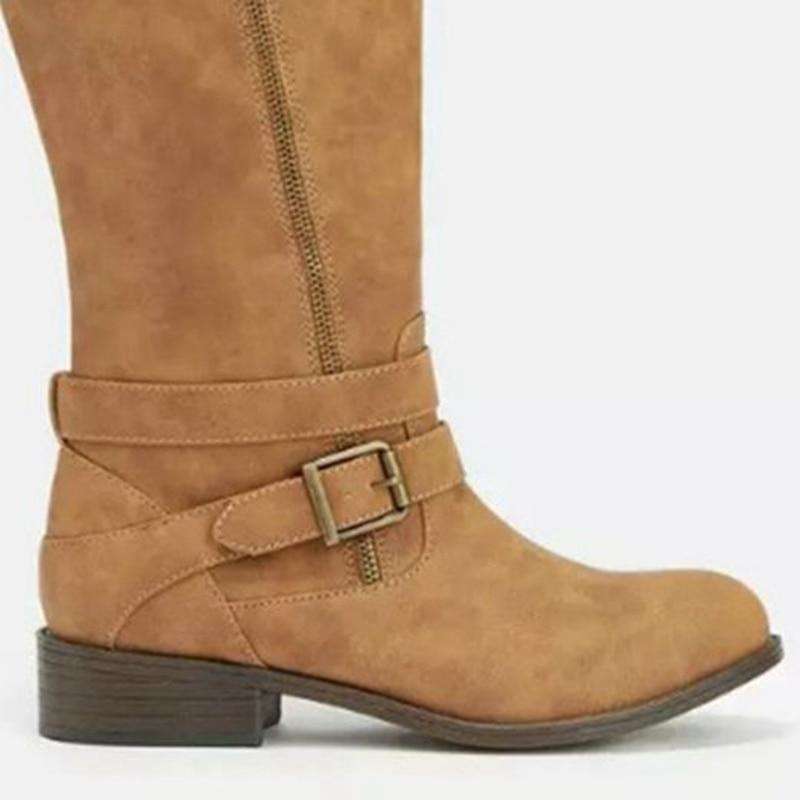 Metal Buckle High Heel - Woman Fashion Winter Boots