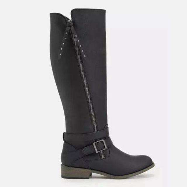 Metal Buckle High Heel - Woman Fashion Winter Boots