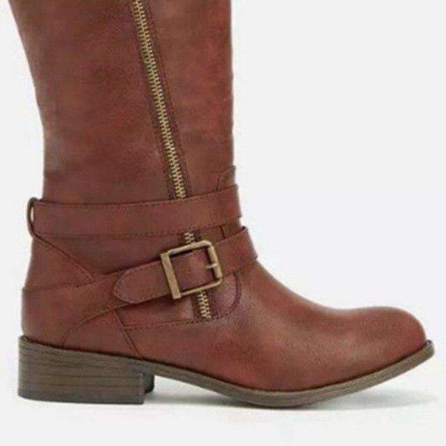 Metal Buckle High Heel - Woman Fashion Winter Boots